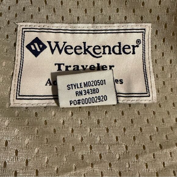 Weekender Convertible Jacket Traveler Adventure Series Khaki/Tan Mens Size Large - Picture 14 of 16